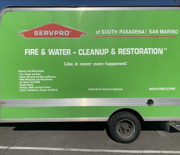 Servpro green truck