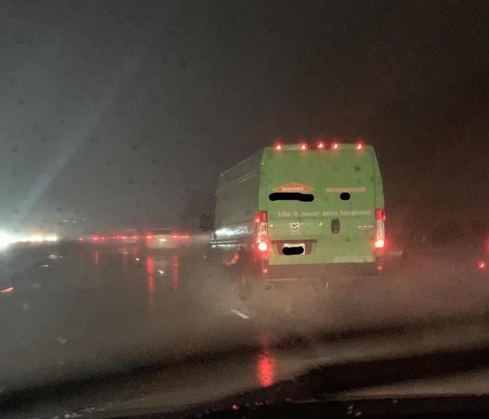 SERVPRO Vehicle Driving in Rainstorm